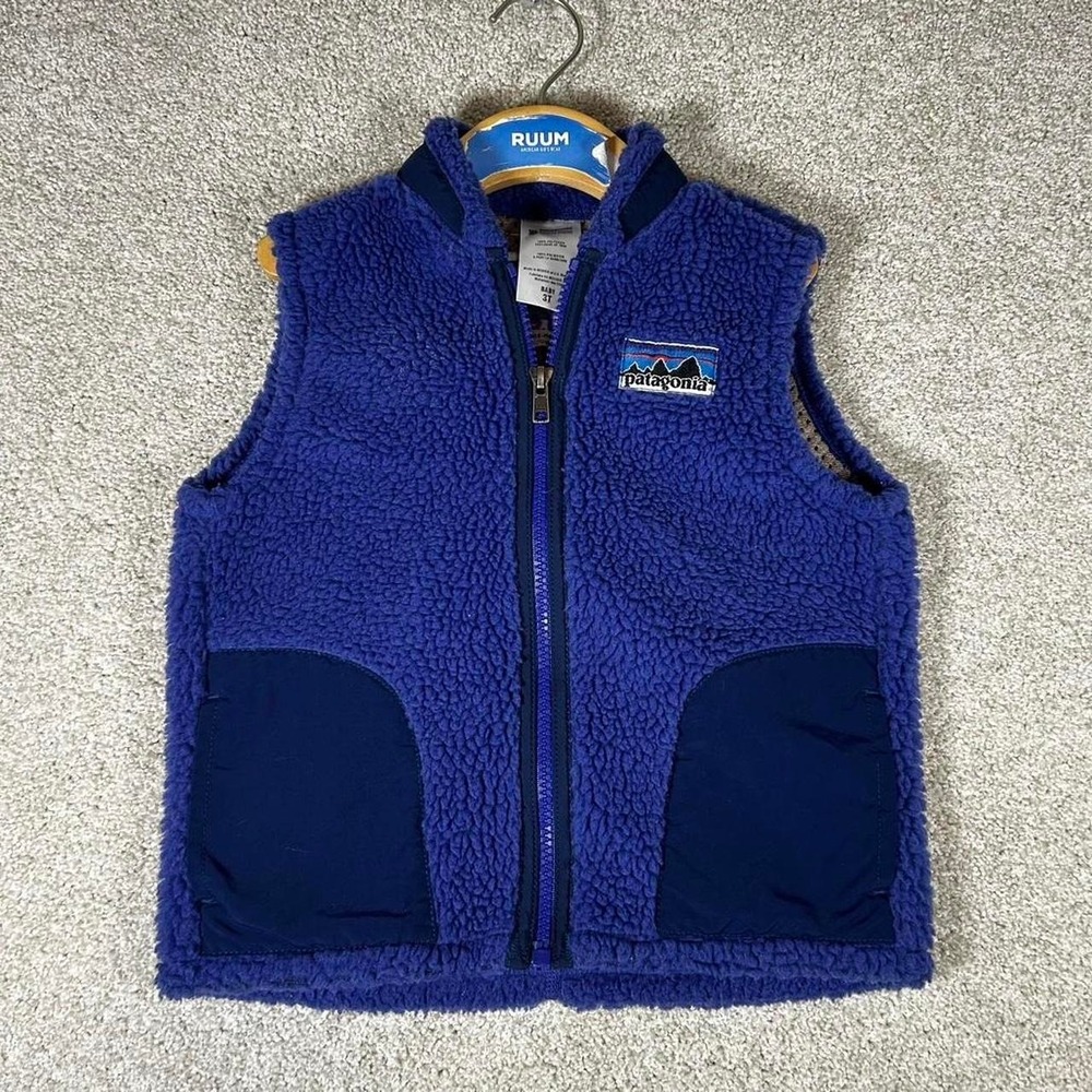 Vintage Toddler 3t Patagonia Retro X Deep Pile blue Sherpa vest